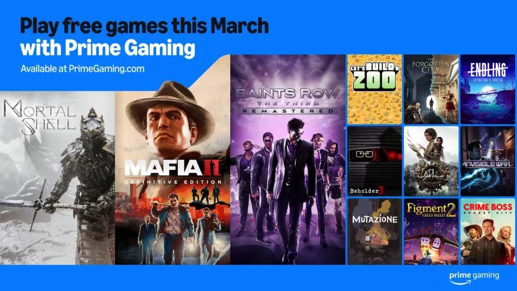 Prime Gaming amazon prime gaming de março de 2025