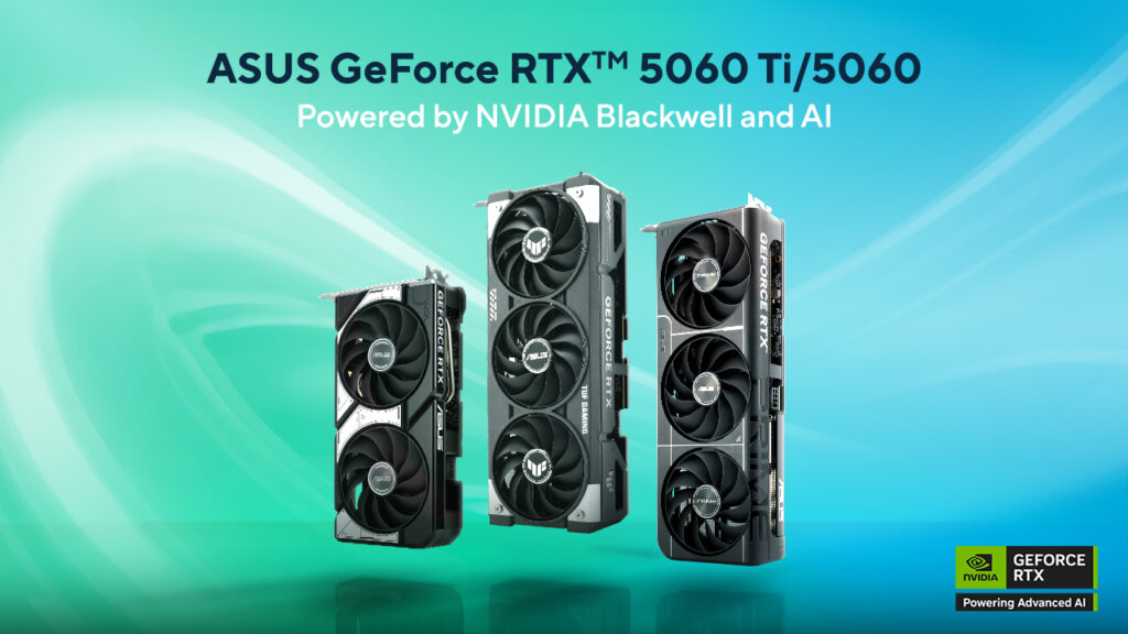 GeForce RTX ASUS GeForce RTX 5060 e 5060 Ti